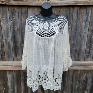 Soft Surroundings  Crochet Top